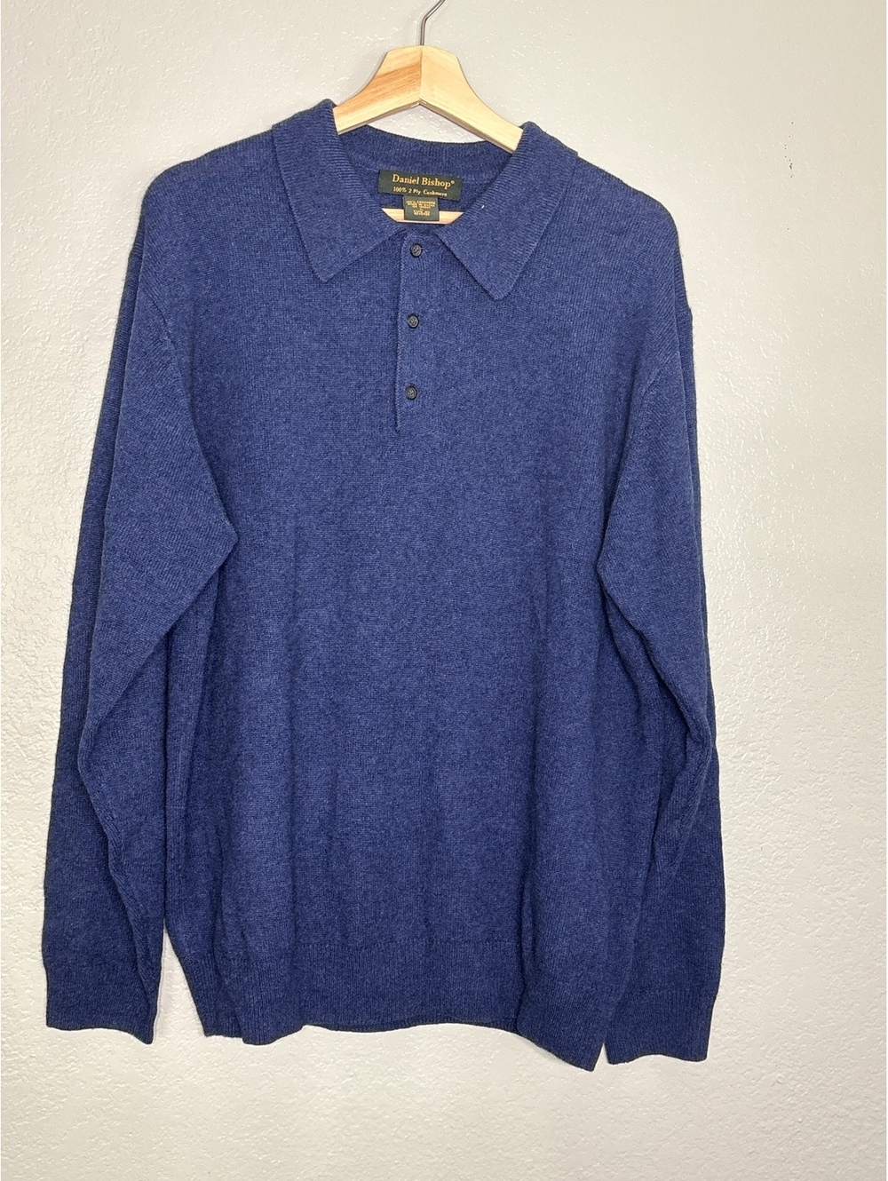 Collegiate NWOT blue Cashmere XL rugby sweater preppy luxury